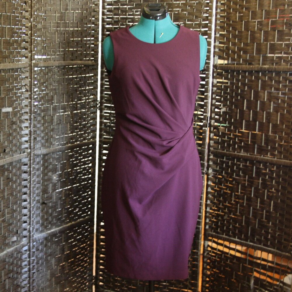 Calvin Klein Purple Dress: sheath, sleveless